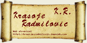 Krasoje Radmilović vizit kartica